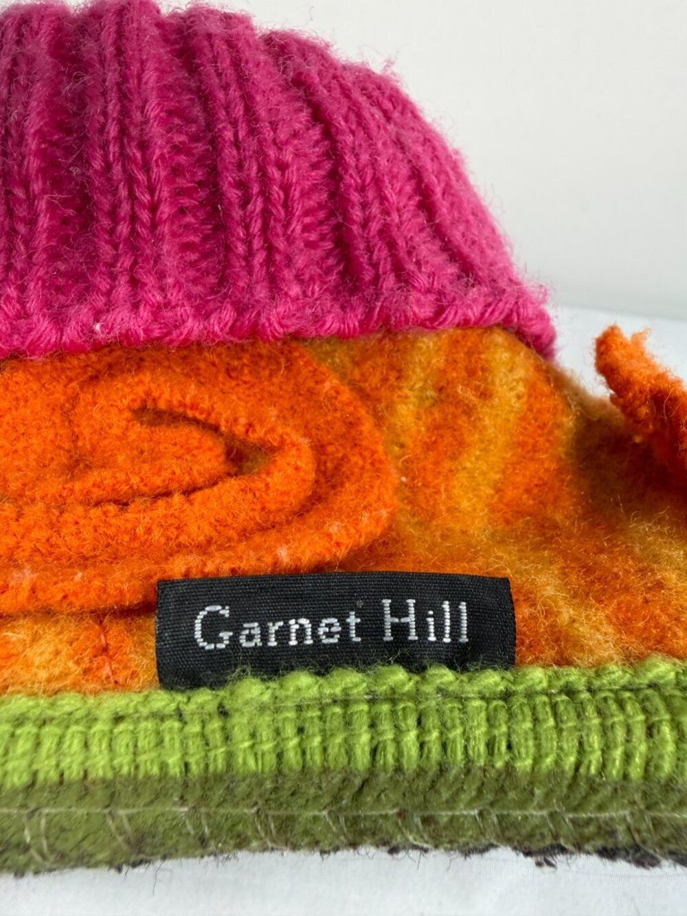 Kids GARNET HILL Boiled Wool Ginger Cat Slipper Boots Sz 8 - Picture 7 of 9